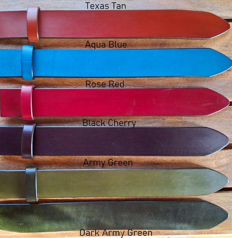 Artisan Handcrafted French Connection Hand Dye Leather Belt image 7