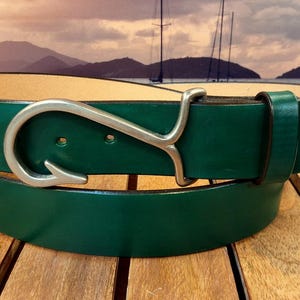 Artisan Handcrafted French Connection Hand Dye Leather Belt image 8