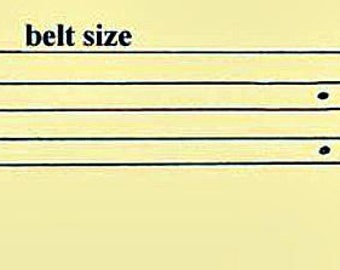 CapeCodCellarLeather Custom Belt Size Instructions