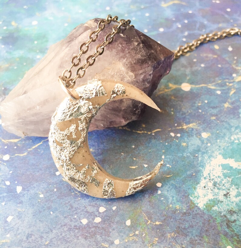 Silver Moon Pendant Necklace