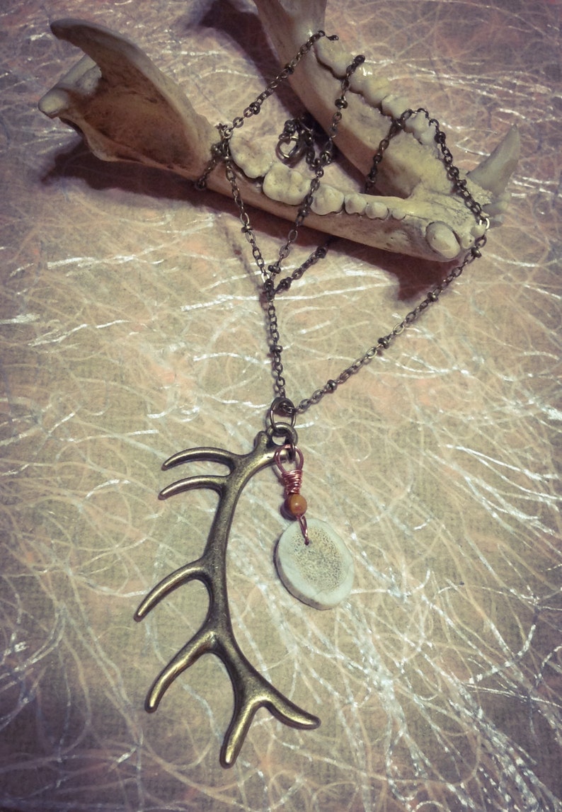 Antler Slice Necklace