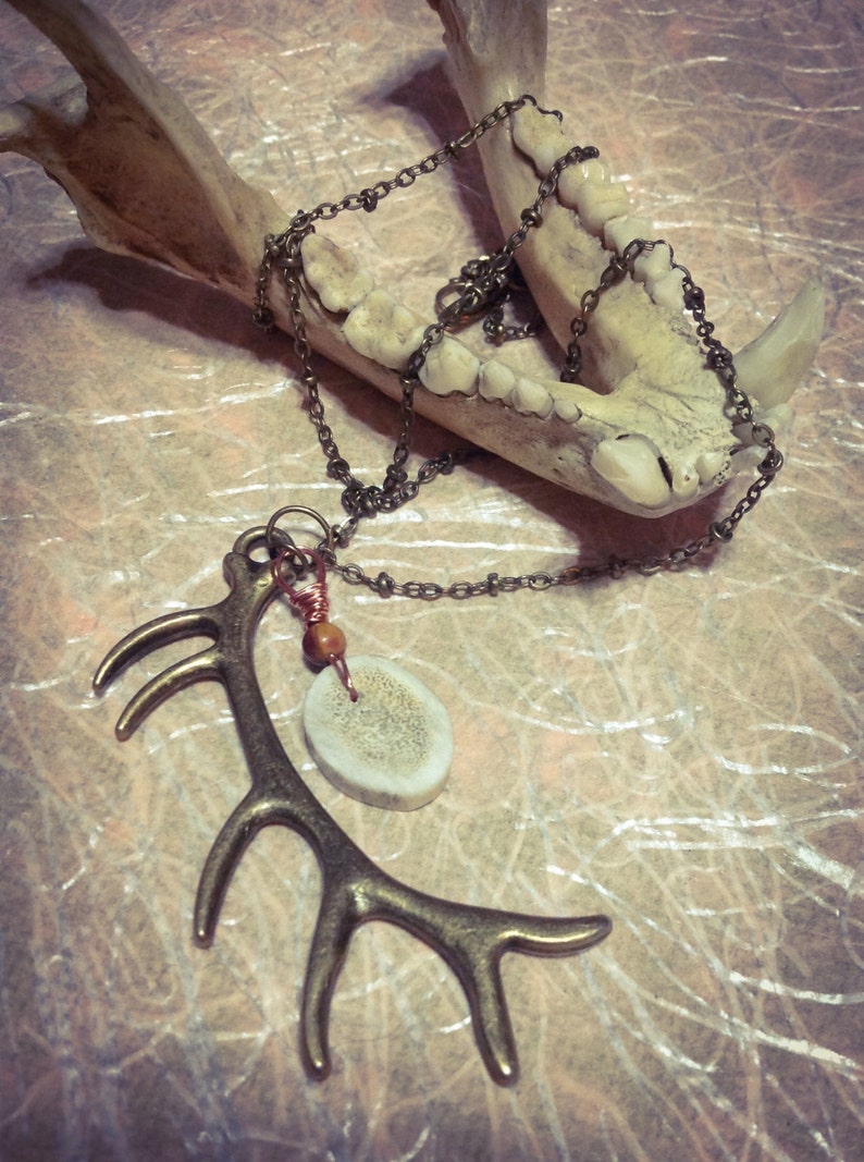 Antler Slice Necklace