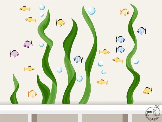 Wandtattoo "Unterwasserwelt 1" ozean meerestiere Kinderzimmer Babyzimmer