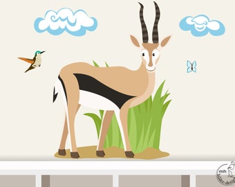 Wall decal "Thomson gazelle" from World animal Series Baby nursery