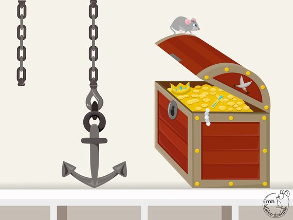 WandtattooPiratenschiff personalisierbarer Wandaufkleber f/ür Jungen Piratenzimmer Kinderzimmer