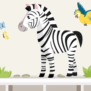 Wall decal Zebra safari from animal series africa children nursery image 1