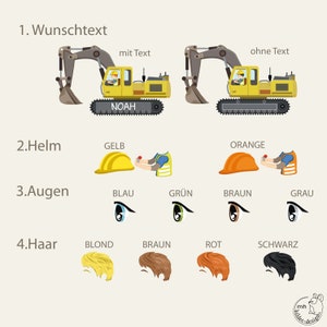 Wall decal excavator door sign Construction Site, Construction door sign customization image 2