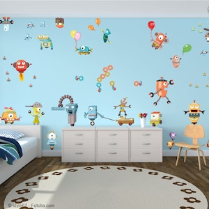 Wall sticker &quot;Robot Set&quot; XXL children&#39;s room baby room