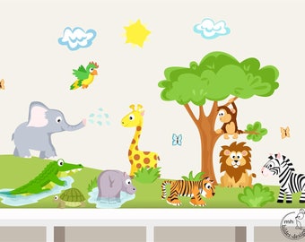 Wall decal "Baby set Africa" World animal Series Jungle Baby nursery