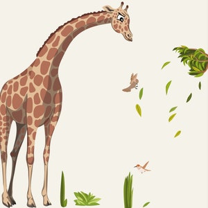 Wall decal Giraffe M 100cm animal africa children nursery image 1