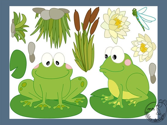 Wandtattoo Autoaufkleber FROSCH Nr.2-37x25 cm Frog Garten Teich Natur Tier 