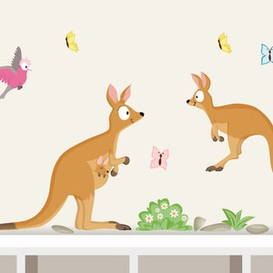 Wall Decal Kangaroo SET Big Baby Room Nursery Wall Sticker Australia image 1