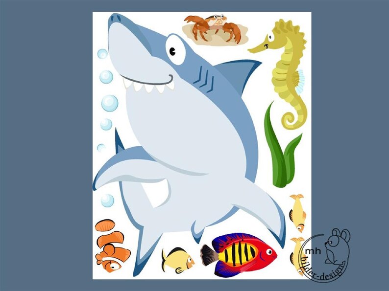 Wall decal Underwater World 4 Baby nursery marine animals sea ocean image 2