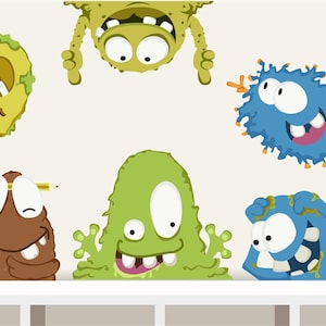 Wall sticker &quot;Monster Set&quot; for children&#39;s room children&#39;s decoration wall decoration wall sticker wall sticker monster boy