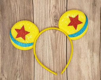 Pixar Ball yellow mouse ears, Choose your bow color, Minnie Mouse ears, Toy Story