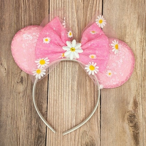 Daisy Duck mouse ears, Disney Friends, Pink Minnie Mouse ears