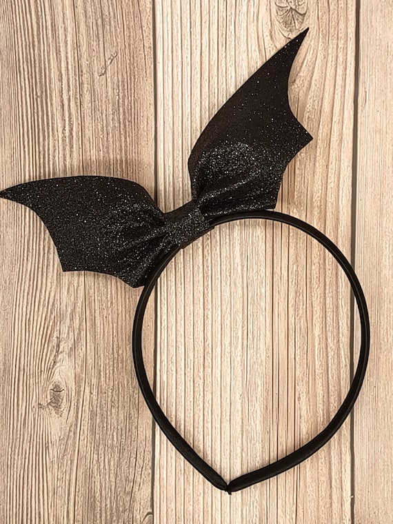 Halloween Black Bat Bow Headband, Halloween Spooky Season  display picture 2