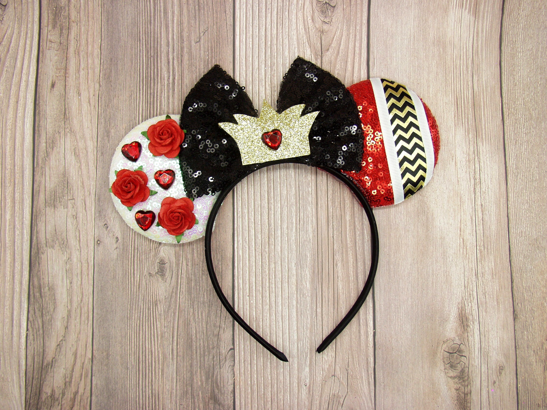 Red Queen Mouse Ears With Red Roses and Crown, Disney  display picture 3