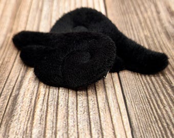 Angel wings hair clips, velvet black wing, kawaii hair clip