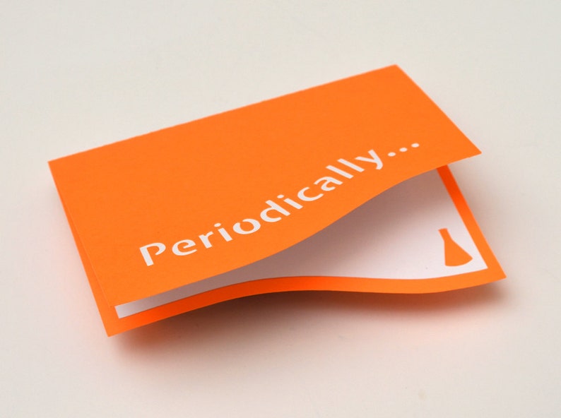 Pop-Up Greeting Card Nerdy Orange