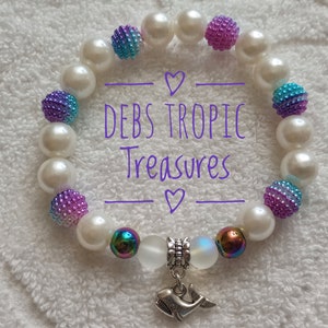 Whale Bracelet Nautical Bead Stretch Bracelet