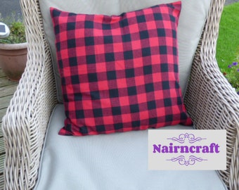 Buffalo plaid pillow | Etsy Decorative Red Tree Pillow Covers