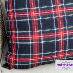 Tartan Plaid Throw Pillow - Cozy Farmhouse Decor for Cabin Retreat