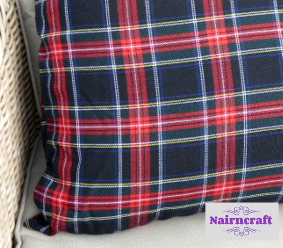 Tartan Pillow Farmhouse Pillow Cover in Black Red Yellow White Blue Small Tartan Plaid use as Cabin Decor Il_570xn
