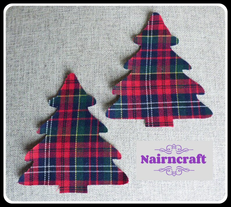Tartan Plaid Christmas Tree Applique Patch in Christmas Tartan Etsy