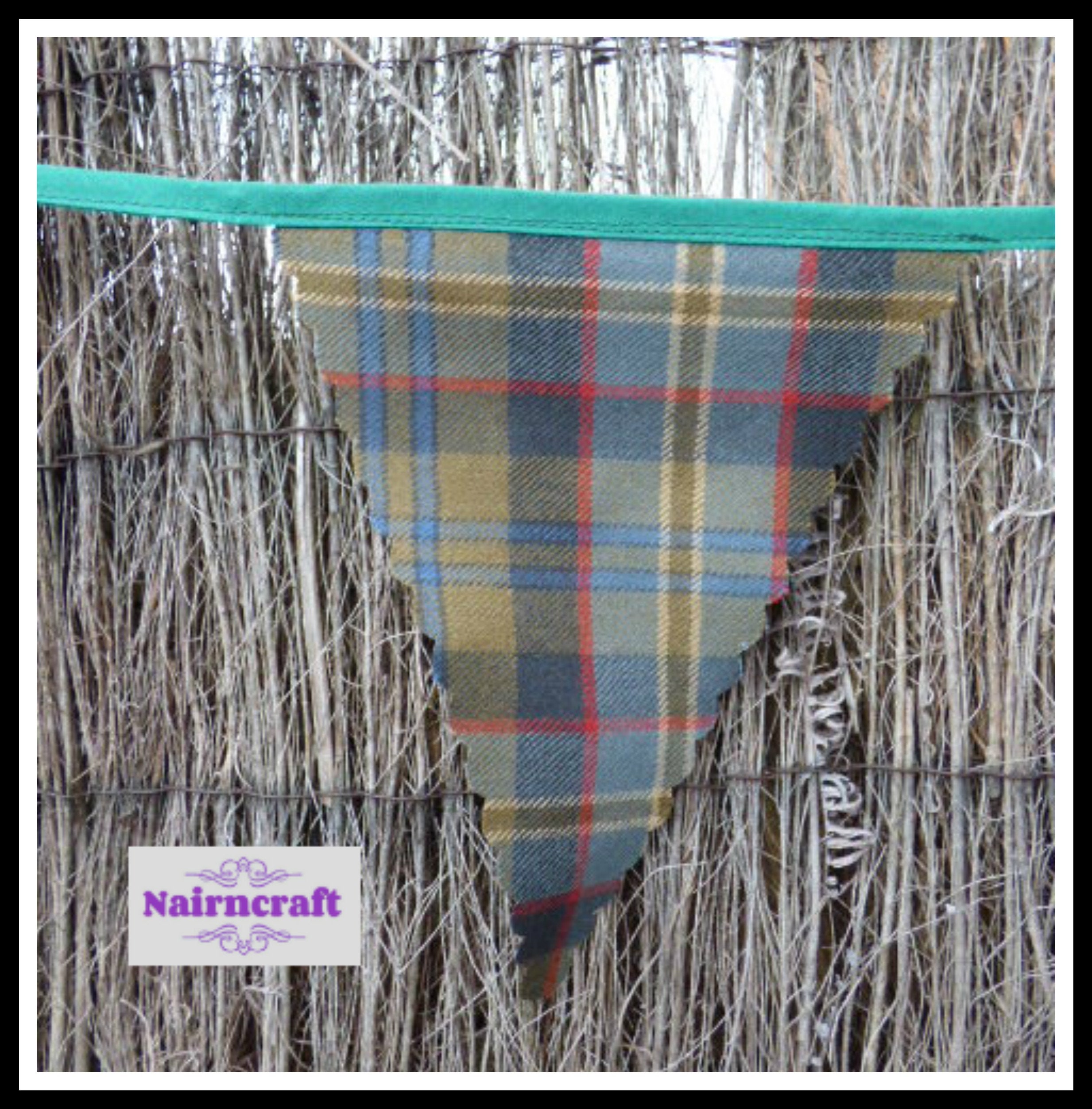 Tartan Plaid Bunting handmade of Multi Coloured Tartan Fabric Etsy