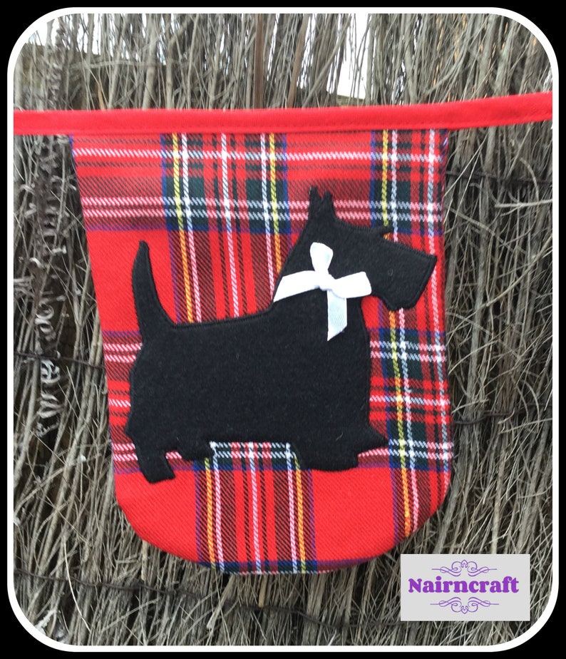 Tartan Bunting Scottie Bunting Wedding Bunting Royal Stewart Tartan uses Mantle Banner Photo Prop Party Bunting or Bedroom Decoration