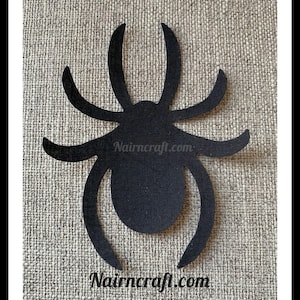 Black Cotton Spider Applique Patch: Iron-On or Sew-On Motif Decoration