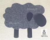 Grey Highland Sheep Applique Patch made in Harris Tweed Fabric is Ready Cut, Cut Out Iron On Sew On Decoration Embellishment Motif Il_170x135