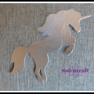 Unicorn Applique Patch Silver Marine Vinyl Fabric. They are Sparkling Glittering Magical Iron On Sew On Embellishment Decoration Motifs