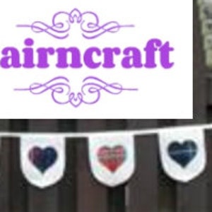 Wedding Bunting Tartan Bunting. Handmade Retro Style Tartan Heart Garland. Appliqued Fabric Birthday Banner. Photo Prop Party Decoration image 2