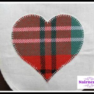 Wedding Bunting Tartan Bunting. Handmade Retro Style Tartan Heart Garland. Appliqued Fabric Birthday Banner. Photo Prop Party Decoration image 3