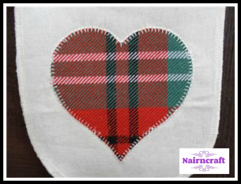 Wedding Bunting Tartan Bunting. Handmade Retro Style Tartan Heart Garland. Appliqued Fabric Birthday Banner. Photo Prop Party Decoration image 3