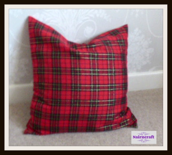Tartan Pillow Farmhouse Pillow Cover in Tartan Pillow Red Plaid Pillow Throw