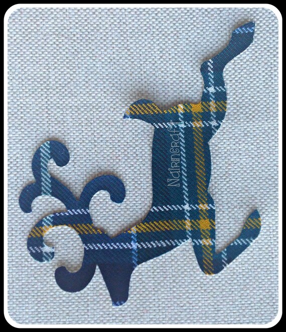 Applique Patch, Stag Running Reindeer, Green Scottish Fabric, Cut Out Iron On Sew On Christmas Decoration Embellishments Ornaments Il_570xn