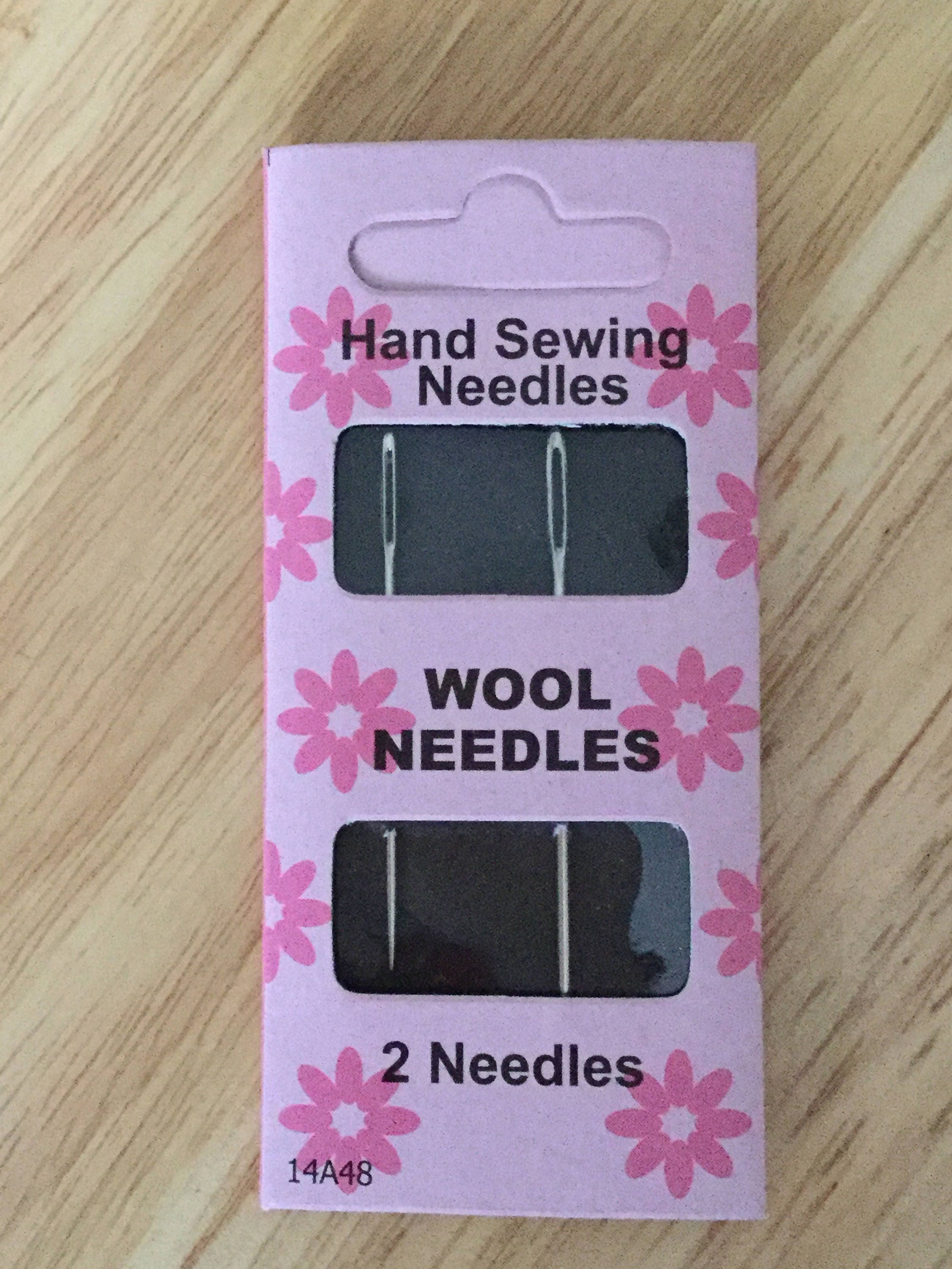 Sewing Needles for Knitters ,Large eye , Size 14 , Darning , Blunt-Ended