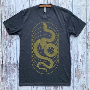 Unisex SERPENTINE Tee Sacred Geometry Mystic Snake Organic Symmetry Psychedelic Shirt image 7