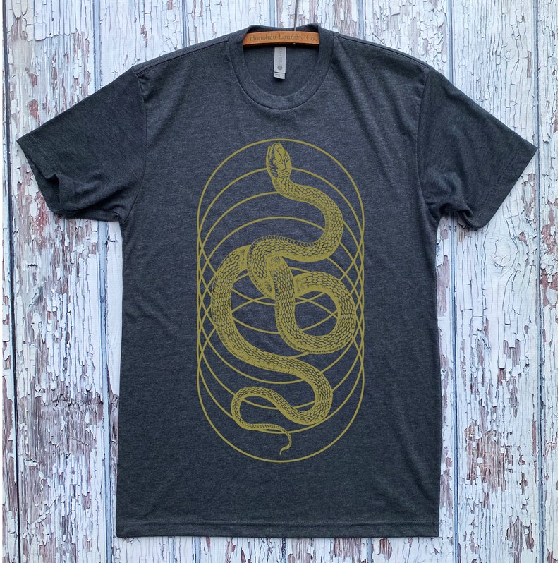 Unisex SERPENTINE Tee Sacred Geometry Mystic Snake Organic Symmetry Psychedelic Shirt image 7