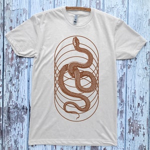 Unisex SERPENTINE Tee Sacred Geometry Mystic Snake Organic Symmetry Psychedelic Shirt image 8