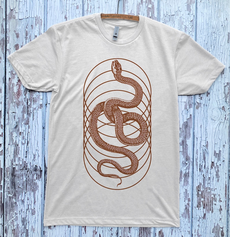 Unisex SERPENTINE Tee Sacred Geometry Mystic Snake Organic Symmetry Psychedelic Shirt image 8