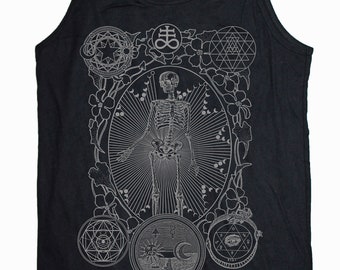 ALCHEMIST Mystical Psychedelic Sleeveless Shirt Golden Ratio Sacred Geometry Débardeur pour homme