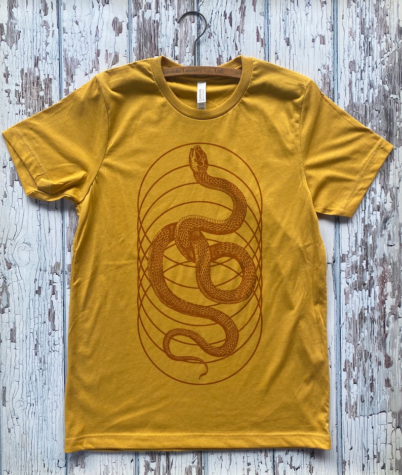 Unisex SERPENTINE Tee Sacred Geometry Mystic Snake Organic Symmetry Psychedelic Shirt image 3