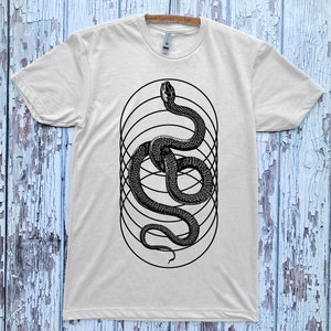 Unisex SERPENTINE Tee Sacred Geometry Mystic Snake Organic Symmetry Psychedelic Shirt image 1