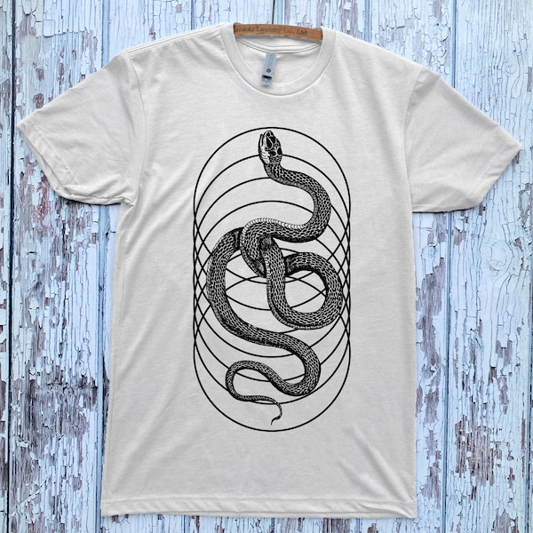 Unisex SERPENTINE Tee Sacred Geometry Mystic Snake Organic Symmetry Psychedelic Shirt