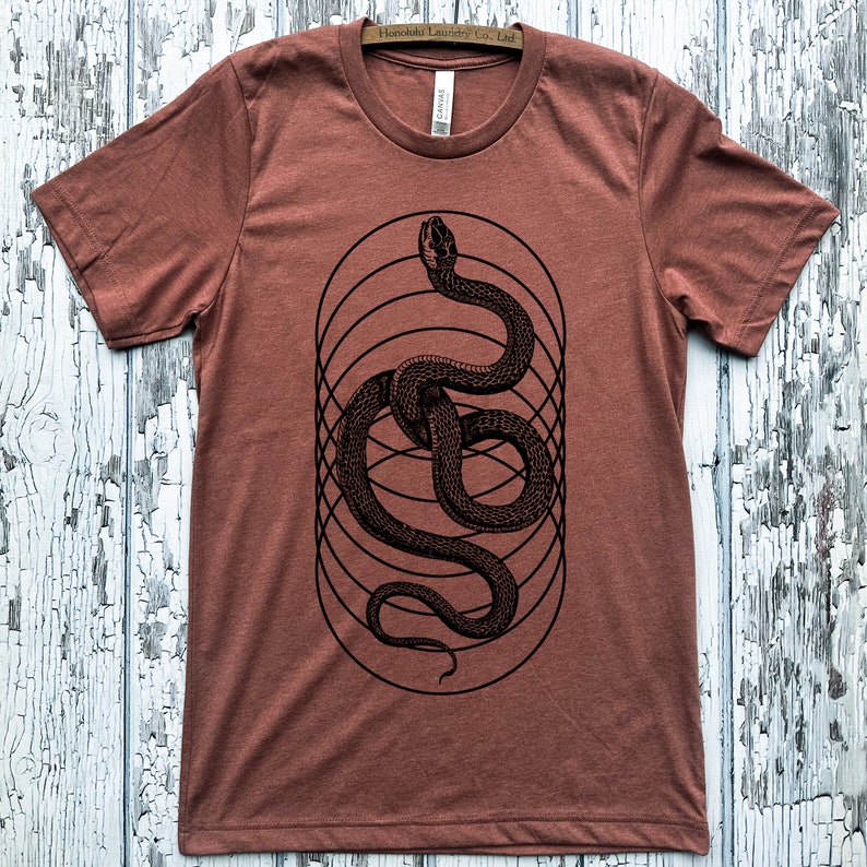 Unisex SERPENTINE Tee Sacred Geometry Mystic Snake Organic Symmetry Psychedelic Shirt image 6