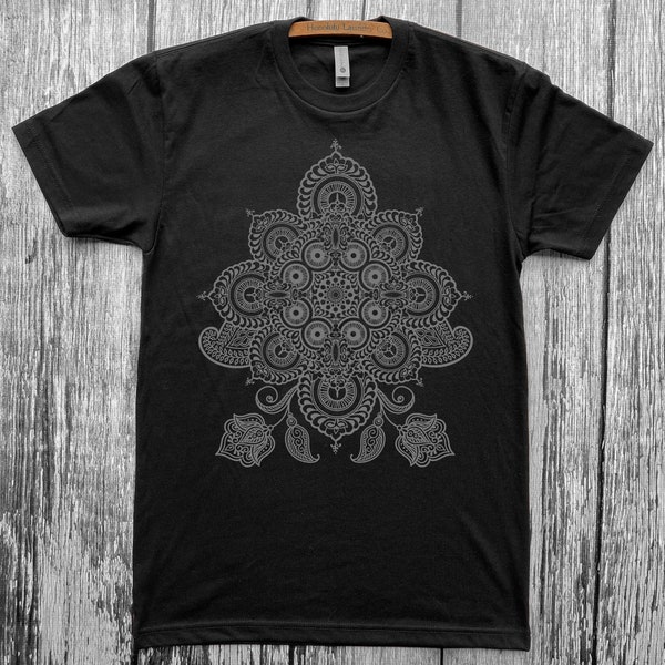 Unisex REVEALS Mandala Shirt Sacred Geometry Fractal Tattoo Style Psychedelic DMT Inspired T-Shirt